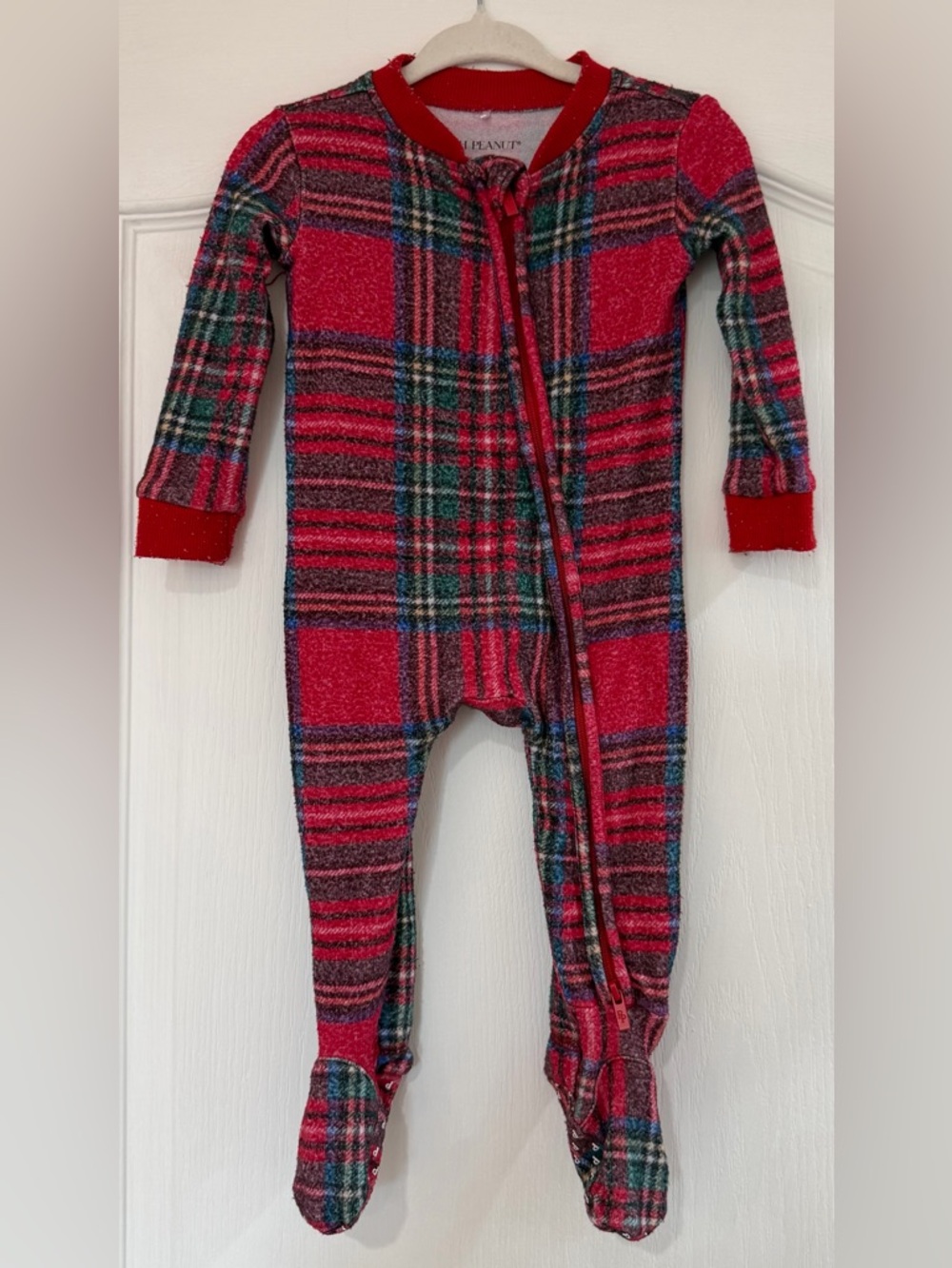 Posh Peanut Tartan Fleece Footie Pajamas